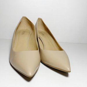 Michael Kors Beige Leather Pointed Toe Pumps